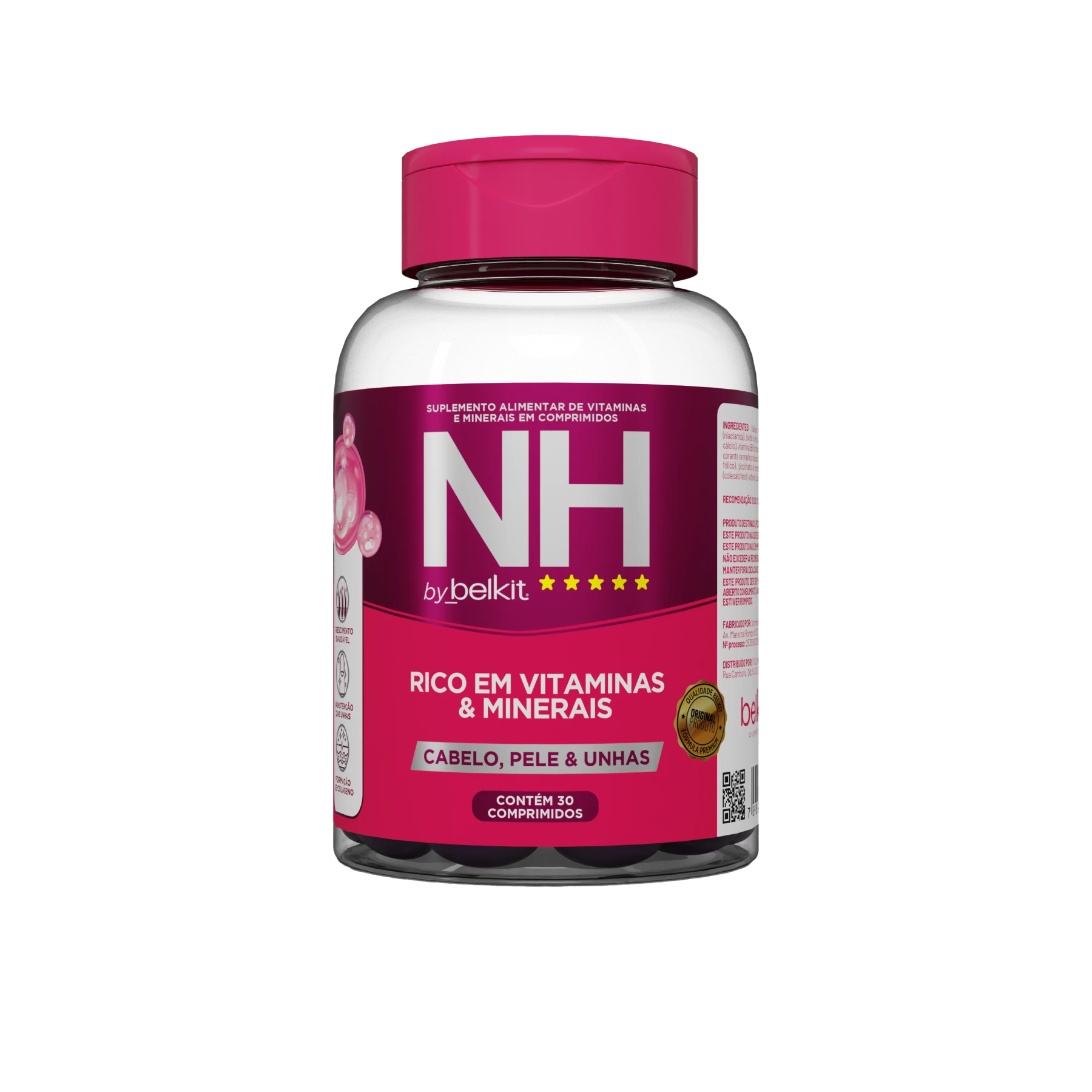 Suplemento alimentar New Hair com 30 comprimidos
